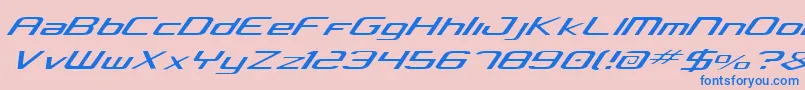 Concielian Light Font – Blue Fonts on Pink Background