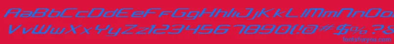 Concielian Light Font – Blue Fonts on Red Background