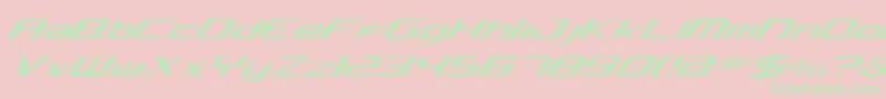 Concielian Light Font – Green Fonts on Pink Background