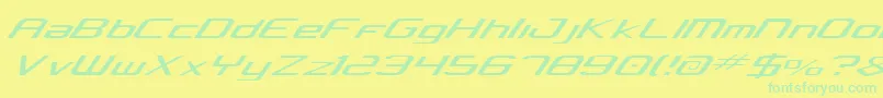 Concielian Light Font – Green Fonts on Yellow Background