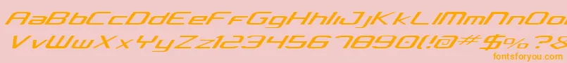 Concielian Light Font – Orange Fonts on Pink Background