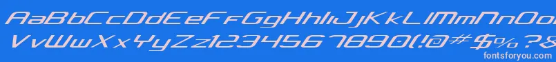 Concielian Light Font – Pink Fonts on Blue Background