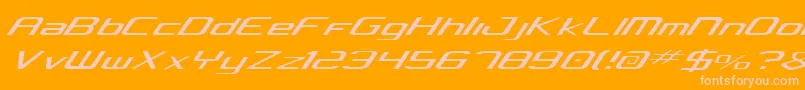 Concielian Light Font – Pink Fonts on Orange Background