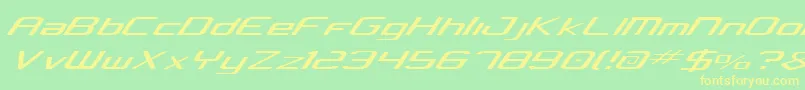 Concielian Light Font – Yellow Fonts on Green Background