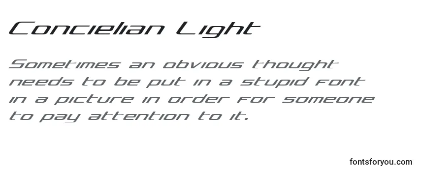 Шрифт Concielian Light