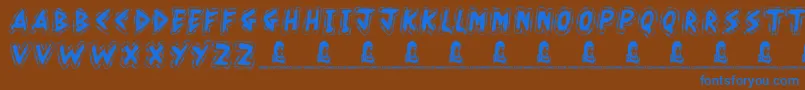 KahunaIsland Font – Blue Fonts on Brown Background