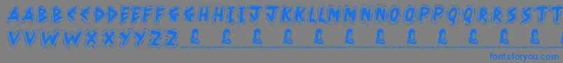 KahunaIsland Font – Blue Fonts on Gray Background