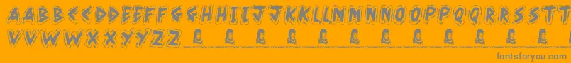 KahunaIsland Font – Gray Fonts on Orange Background