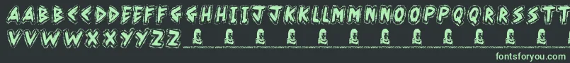 KahunaIsland Font – Green Fonts on Black Background