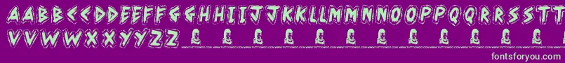 KahunaIsland Font – Green Fonts on Purple Background