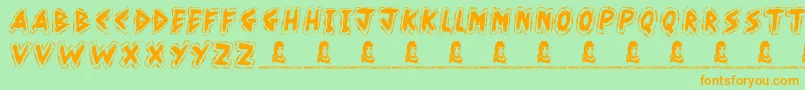 KahunaIsland Font – Orange Fonts on Green Background