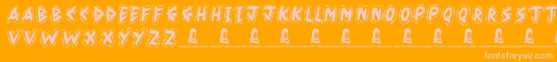 KahunaIsland Font – Pink Fonts on Orange Background
