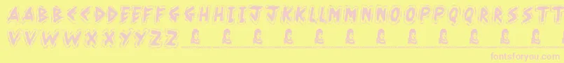 KahunaIsland Font – Pink Fonts on Yellow Background