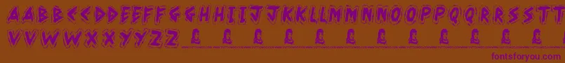 KahunaIsland-Schriftart – Violette Schriften auf braunem Hintergrund