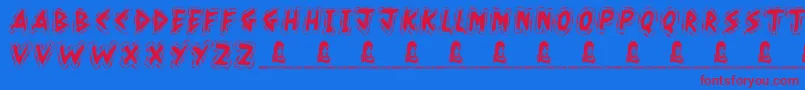 KahunaIsland Font – Red Fonts on Blue Background