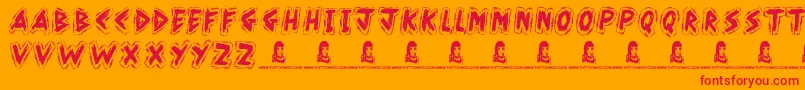 KahunaIsland Font – Red Fonts on Orange Background