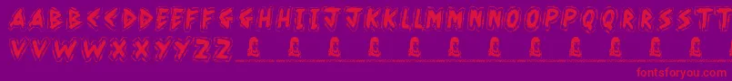 KahunaIsland Font – Red Fonts on Purple Background