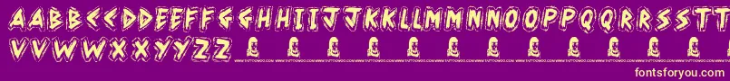 KahunaIsland Font – Yellow Fonts on Purple Background