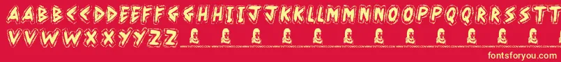 KahunaIsland Font – Yellow Fonts on Red Background