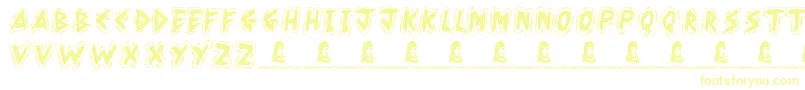 KahunaIsland Font – Yellow Fonts on White Background