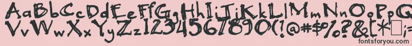 Шрифт BlackBeauty – чёрные шрифты на розовом фоне