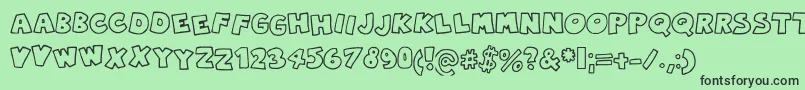 Robingraffiti Font – Black Fonts on Green Background