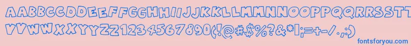 Robingraffiti Font – Blue Fonts on Pink Background