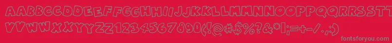 Robingraffiti Font – Gray Fonts on Red Background