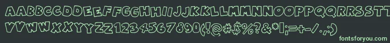 Robingraffiti Font – Green Fonts on Black Background