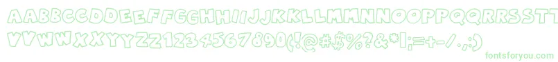Robingraffiti-Schriftart – Grüne Schriften auf weißem Hintergrund