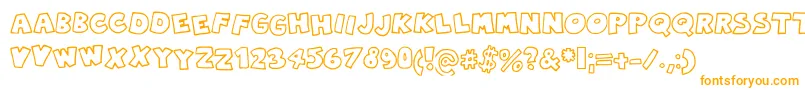 Robingraffiti-Schriftart – Orangefarbene Schriften