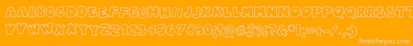 Robingraffiti Font – Pink Fonts on Orange Background