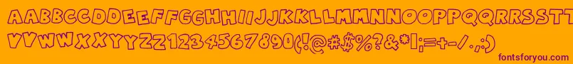 Robingraffiti Font – Purple Fonts on Orange Background