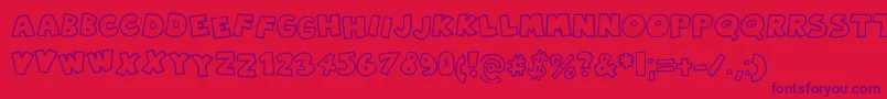 Robingraffiti Font – Purple Fonts on Red Background