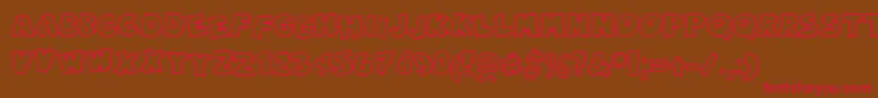 Robingraffiti-Schriftart – Rote Schriften auf braunem Hintergrund