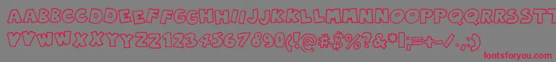 Robingraffiti-Schriftart – Rote Schriften auf grauem Hintergrund