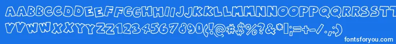 Robingraffiti Font – White Fonts on Blue Background