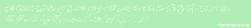 MargaritaScript-Schriftart – Weiße Schriften auf grünem Hintergrund