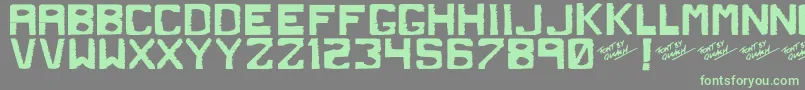 DirtydS Font – Green Fonts on Gray Background