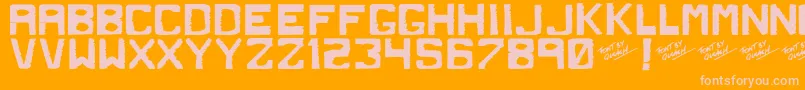 DirtydS Font – Pink Fonts on Orange Background