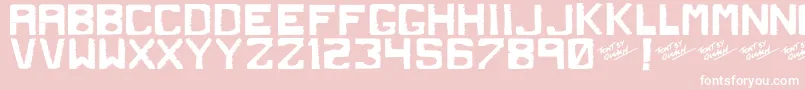 DirtydS Font – White Fonts on Pink Background