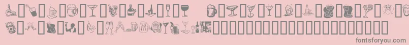 KrDrinkUp Font – Gray Fonts on Pink Background