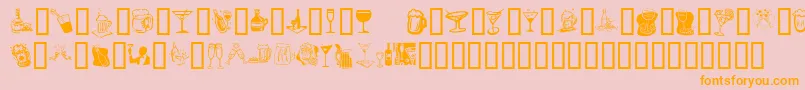 KrDrinkUp Font – Orange Fonts on Pink Background