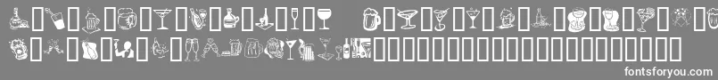 KrDrinkUp Font – White Fonts on Gray Background