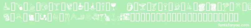 KrDrinkUp-Schriftart – Weiße Schriften auf grünem Hintergrund