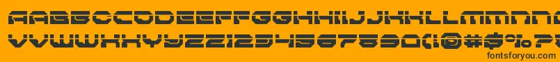 Pulsarclasssolidlaser Font – Black Fonts on Orange Background