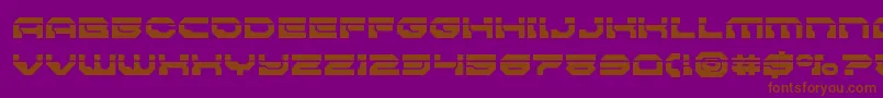 Pulsarclasssolidlaser Font – Brown Fonts on Purple Background