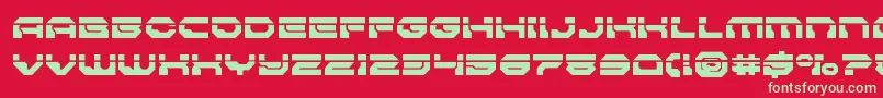 Pulsarclasssolidlaser Font – Green Fonts on Red Background