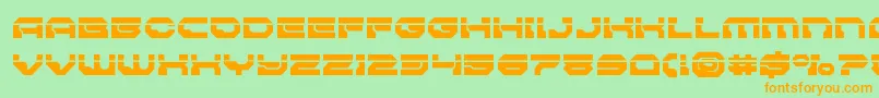 Pulsarclasssolidlaser Font – Orange Fonts on Green Background