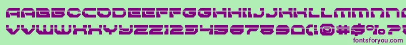 Pulsarclasssolidlaser Font – Purple Fonts on Green Background